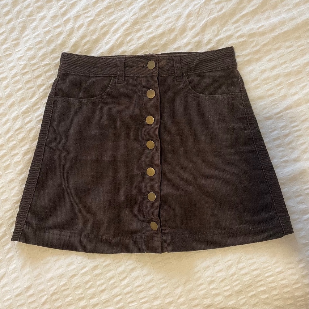 Corduroy mini skirt